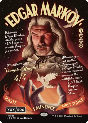Edgar Markov Showcase Serial Numbered Double Rainbow Foil 491, Innistrad Remastered