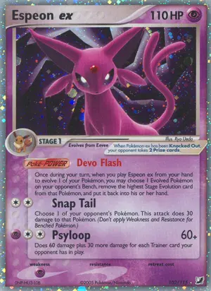 Espeon ex 102/115, EX Unseen Forces