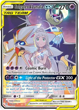 Solgaleo & Lunala GX 216, Cosmic Eclipse