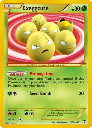 Exeggcute 102 Secret Rare 102/101, Plasma Blast