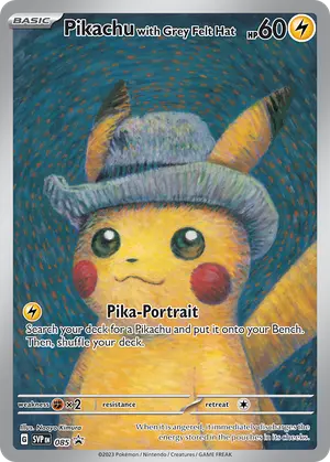 Pikachu with Grey Felt Hat 85, Scarlet & Violet Black Star Promos
