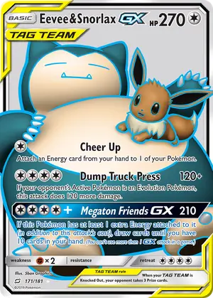 Eevee & Snorlax GX 171, Team Up