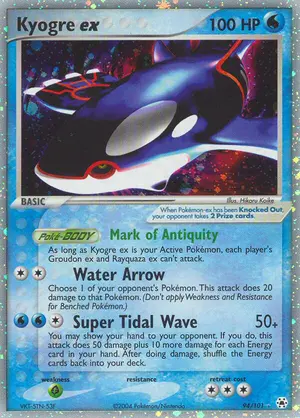 Kyogre ex 94/101, EX Hidden Legends