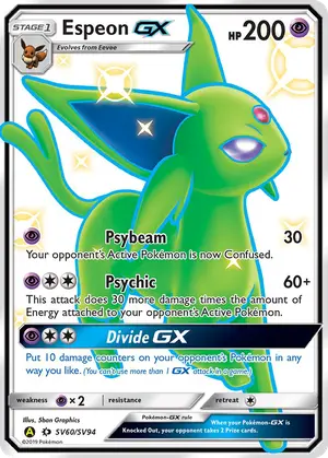 Espeon GX SV60/SV94, Hidden Fates: Shiny Vault