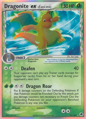 Dragonite ex Delta Species 91/101, EX Dragon Frontiers