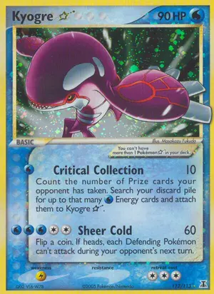 Kyogre Star 112/113, EX Delta Species