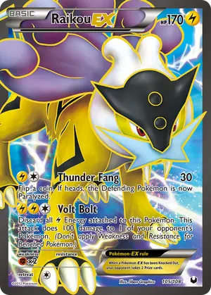 Raikou EX 105 Full Art 105/108, Dark Explorers