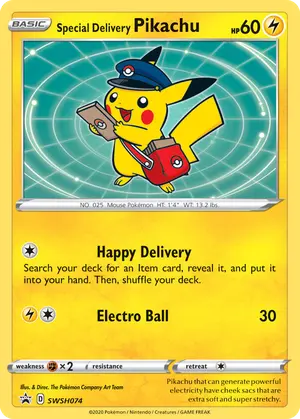 Special Delivery Pikachu SWSH074, SWSH Black Star Promos