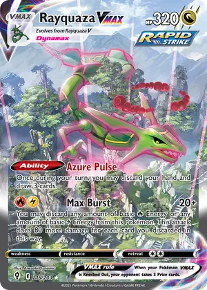 Rayquaza VMAX Alternate Art Secret 218/203, Evolving Skies