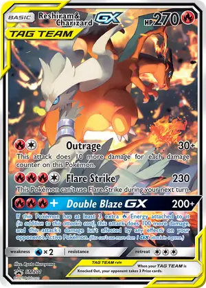 Reshiram & Charizard GX SM201, SM Black Star Promos