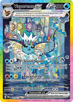 Vaporeon ex 149, Prismatic Evolutions