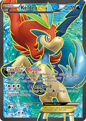 Keldeo EX 142 Full Art 142/149, Boundaries Crossed