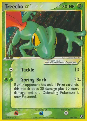 Treecko Star 109/109, EX Team Rocket Returns