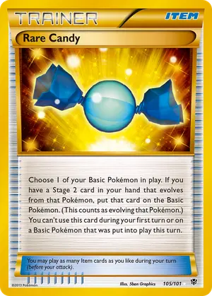Rare Candy 105 Secret Rare 105/101, Plasma Blast