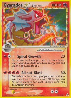 Gyarados Star Delta Species 102/110, EX Holon Phantoms