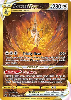 Arceus VSTAR Secret GG70/GG70, SWSH: Crown Zenith: Galarian Gallery
