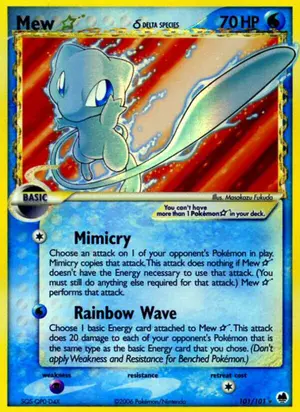 Mew Star Delta Species 101/101, EX Dragon Frontiers