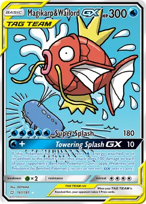 Magikarp and Wailord GX Alternate Full Art 161/181, SM - Team Up