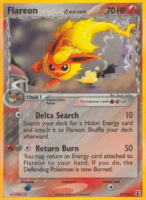 Flareon Delta Species 5/113, EX Delta Species
