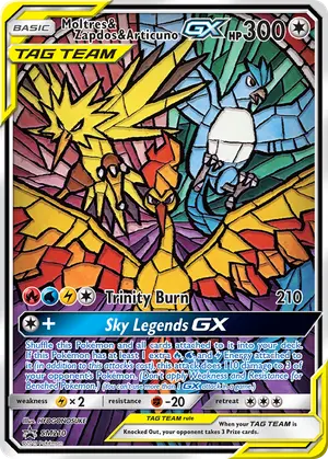 Moltres and Zapdos and Articuno GX SM210, SM Promos