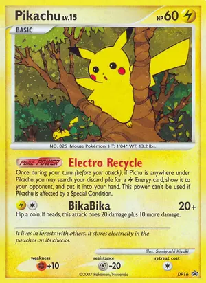 Pikachu DP16, DP Black Star Promos