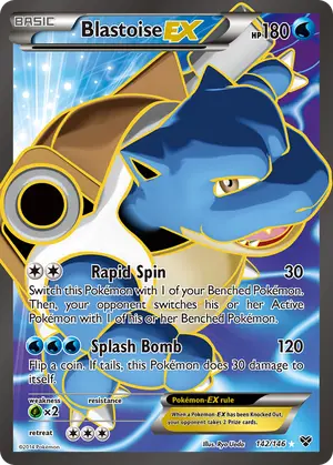 Blastoise EX 142 Full Art 142/146, XY Base Set