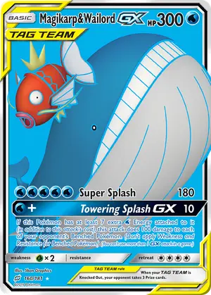 Magikarp and Wailord GX Full Art 160/181, SM - Team Up