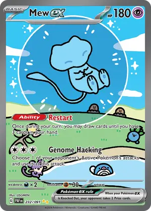 Mew ex 232, Paldean Fates