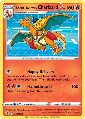 Special Delivery Charizard SWSH075, SWSH Black Star Promos