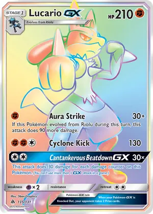 Lucario GX Secret 135/131, SM - Forbidden Light