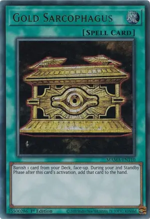 Gold Sarcophagus Ultra Pharaohs Rare MAMA-EN110, Magnificent Mavens