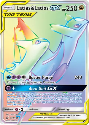 Latias and Latios GX Secret 190/181, SM - Team Up