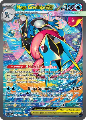 Mega Greninja ex 116, Chaos Rising