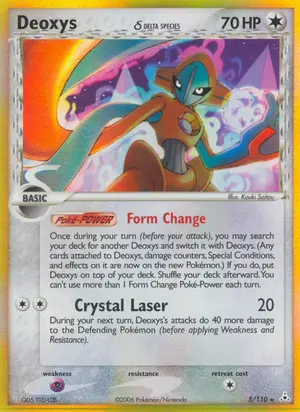 Deoxys Delta Species Normal Forme 5/110, EX Holon Phantoms