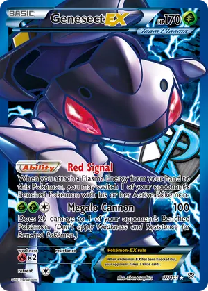 Genesect EX Team Plasma 97 Full Art 97/101, Plasma Blast
