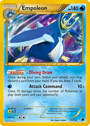 Empoleon 117 Secret Rare 117/116, Plasma Freeze