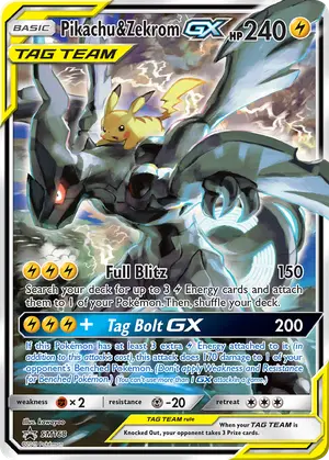 Pikachu and Zekrom GX SM168, SM Promos