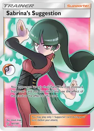 Sabrinas Suggestion Full Art 181/181, SM - Team Up