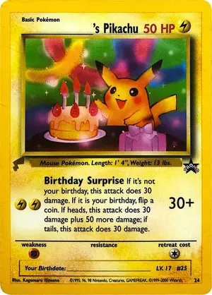 ______s Pikachu 24, Pikachu World Collection Promos
