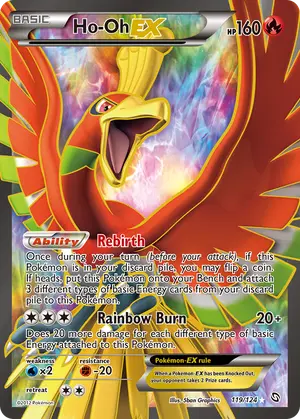 Ho Oh Ex 119 Full Art 119/124, Dragons Exalted