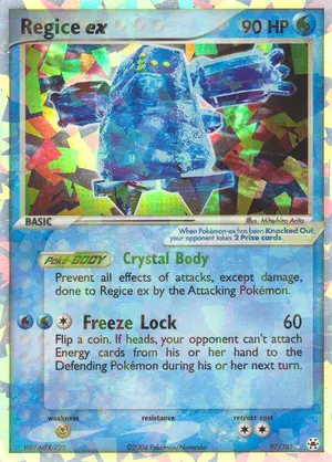 Regice ex 97/101, EX Hidden Legends