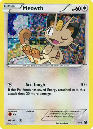 Meowth 11, McDonald's Collection 2016