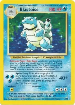 Blastoise 002/102, Base Set (Shadowless)