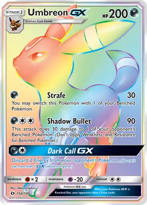 Umbreon GX 154, Sun & Moon