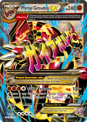Primal Groudon EX Omega 151 Full Art 151/160, XY - Primal Clash
