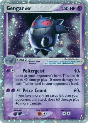 Gengar ex 108/112, EX FireRed & LeafGreen