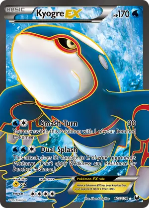 Kyogre EX 104 Full Art 104/108, Dark Explorers
