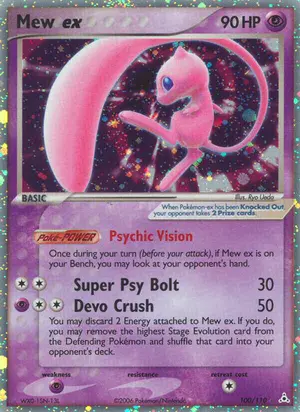 Mew ex 100/110, EX Holon Phantoms