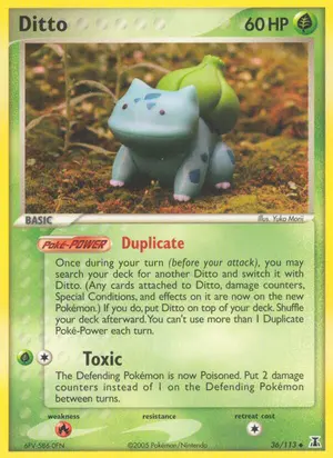 Ditto Bulbasaur 36/113, EX Delta Species