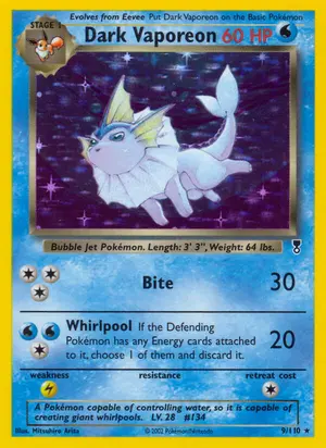 Dark Vaporeon 009/110, Legendary Collection
